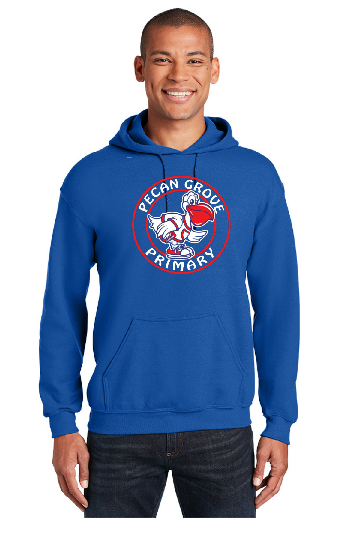 Royal Blue Adult Hooded Sweatshirt